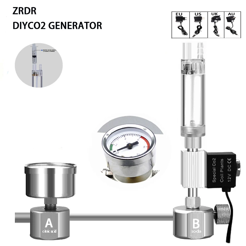 Planted Aquarium Tank Kit - Kit de sistema generador de CO2