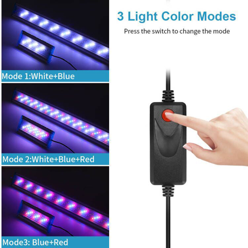 Luz para pecera, 18cm, 28cm, 3 - Aquarium Plant Grow Light reseña y precio