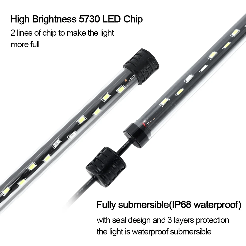 Luz LED para acuario de 58CM,  - Aquarium Planted Tank Light reseña y precio