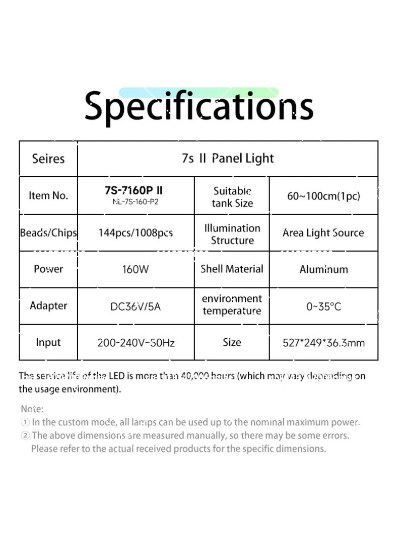 Luz LED para Acuario de 160W R - Aquarium Planted Tank Light reseña y precio